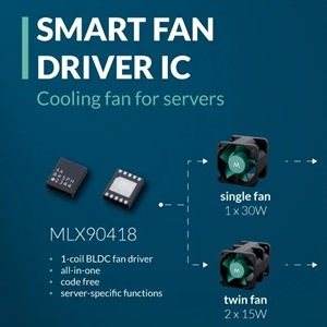 Melexis Unveils 12 V Code Free Fan Driver IC for Server Cooling Applications